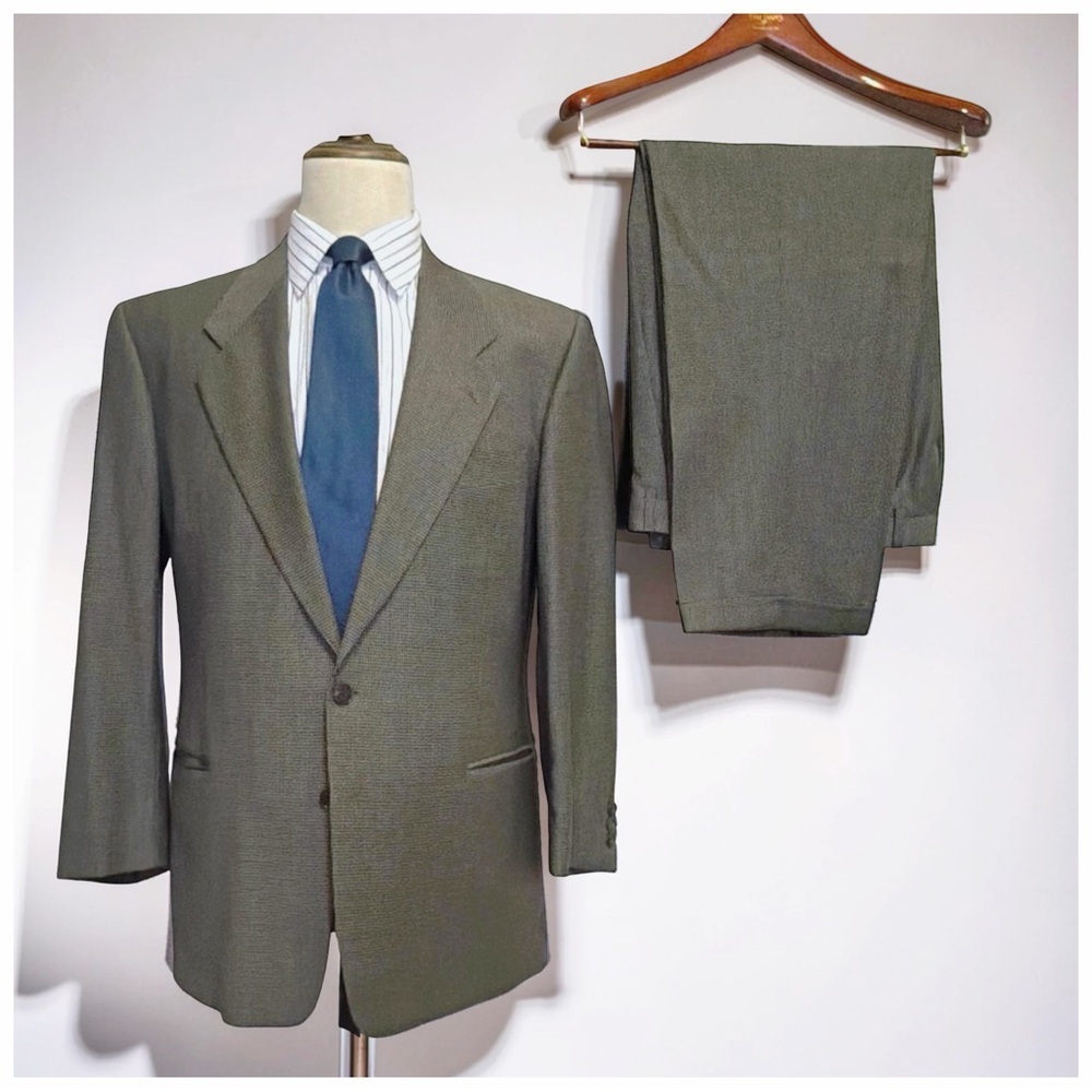 MANI Giorgio Armani Gray Black 2Pc Suit | Tailored Italian Classic